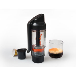 Barsetto Portable Hand Press Coffee Maker Mini Handheld Espresso Pods Coffee Cap