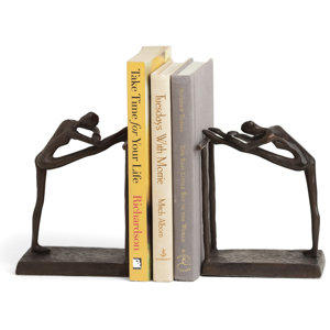 Contemporary Stretch Metal Book Ends