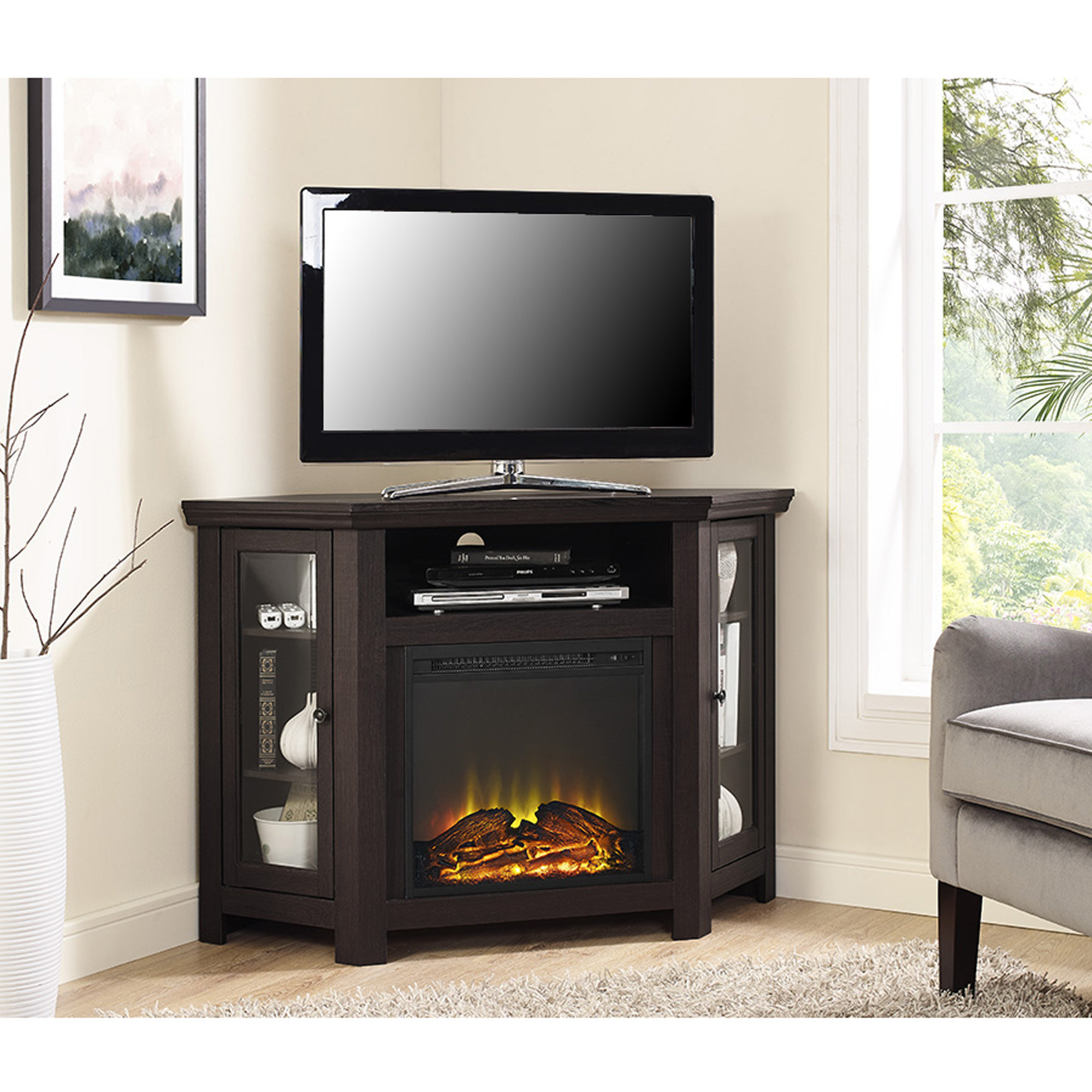 Tieton Corner Tv Stand For Tvs Up To 48 Inches With Electric