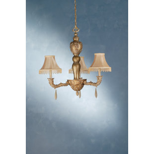 Go to store & view more images Monticello 3-Light Shaded Chandelier by Meyda Tiffany