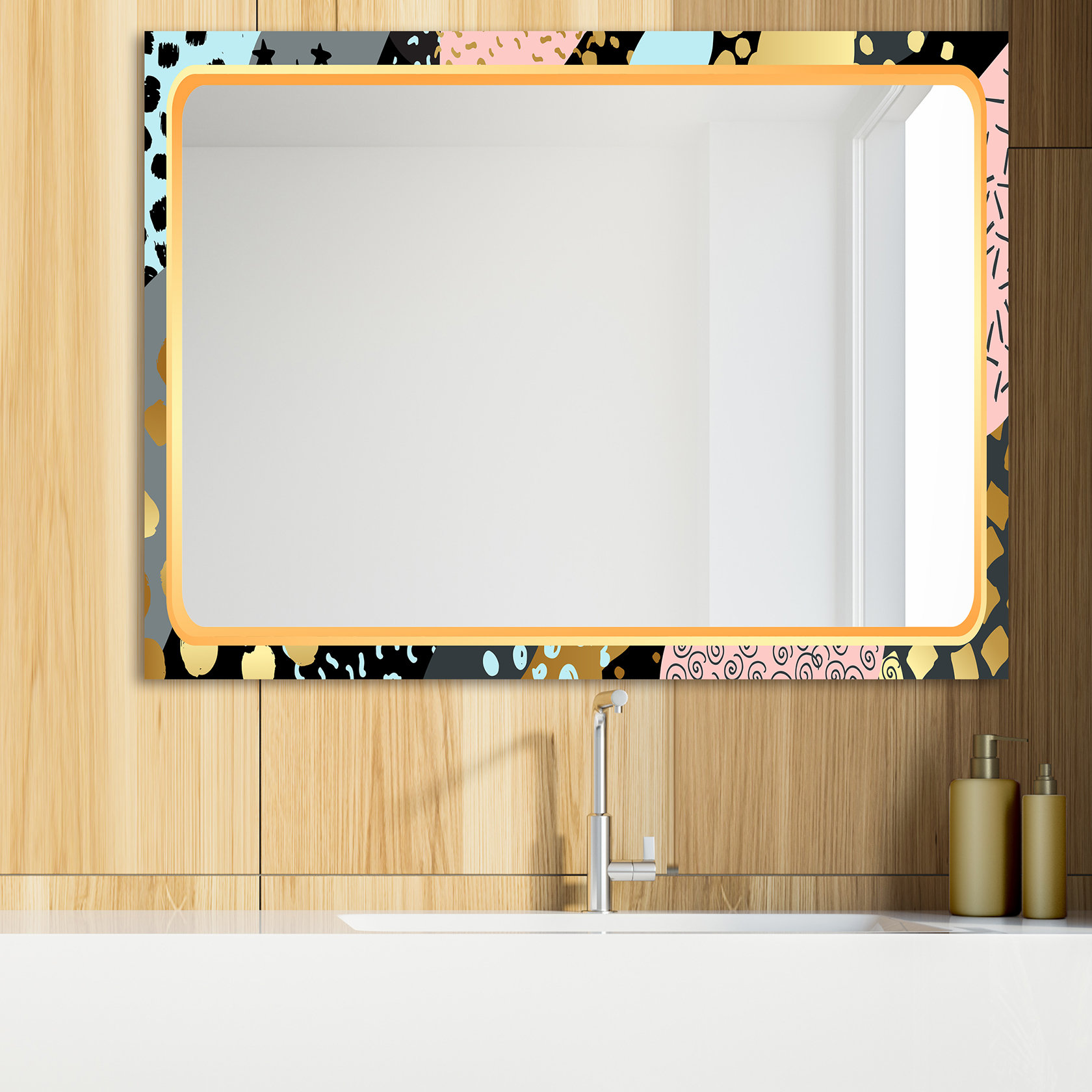 East Urban Home Playful Glam Bathroom/Vanity Mirror Wayfair