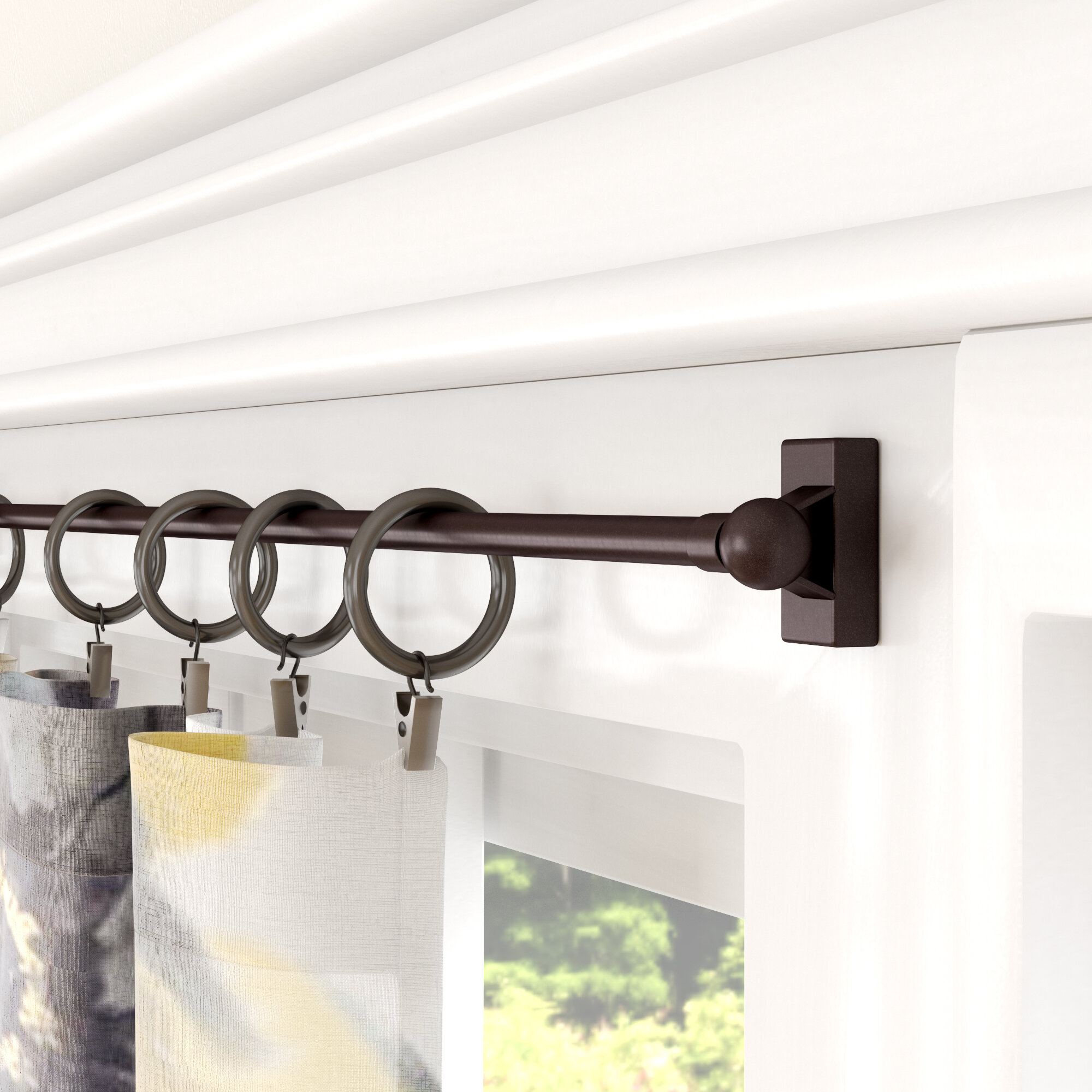 magnetic curtain rod