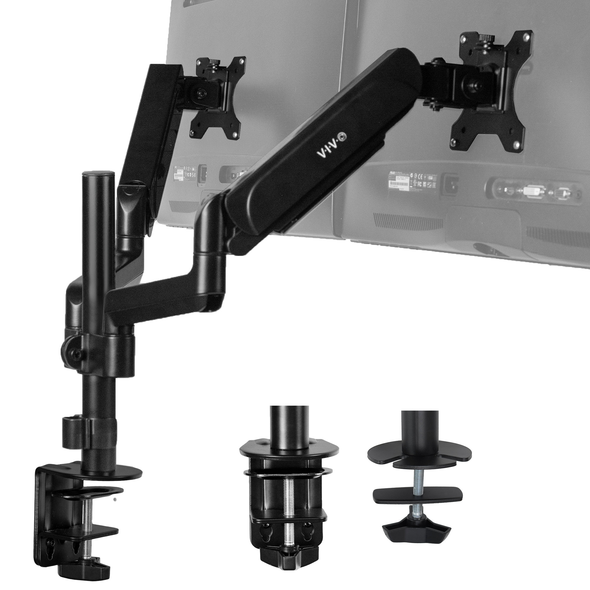 VIvo Pneumatic Arm Dual Monitor Desk Mount Wayfair