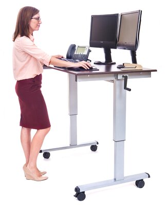 Luxor Casters Standing Desk & Reviews 