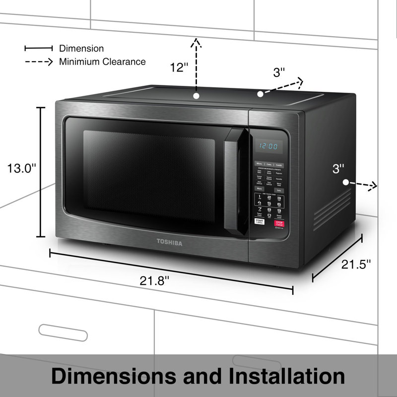 Toshiba 22 1 5 Cu Ft 1000 Watt Convection Countertop Microwave With Sensor Cooking Reviews Wayfair
