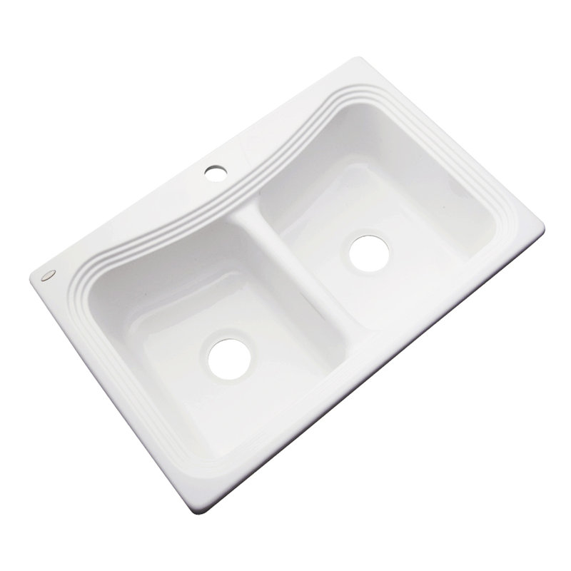Solidcast Stockton 33 L X 22 W Double Basin Drop In Kitchen Sink
