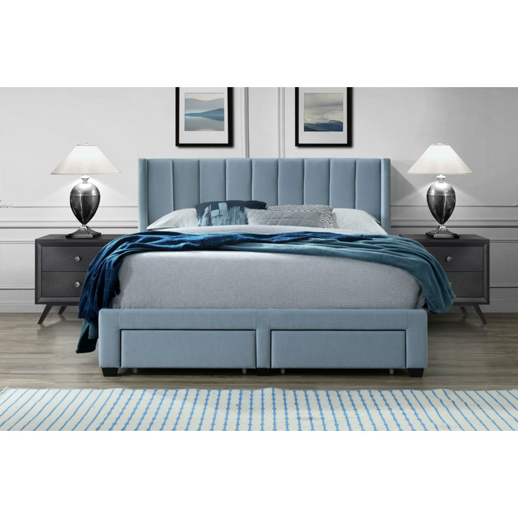 Ericksen Queen Tufted Upholstered Storage Standard Bed