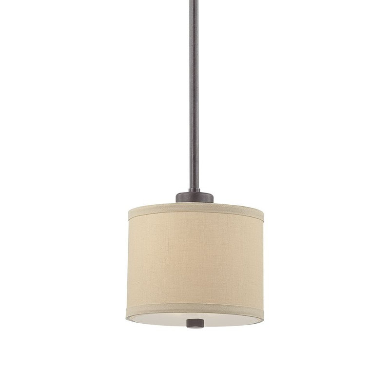 Wrought Studio Hirst 1 Light Single Drum Pendant Reviews Wayfair