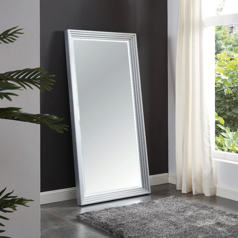 floor mirror with led lights