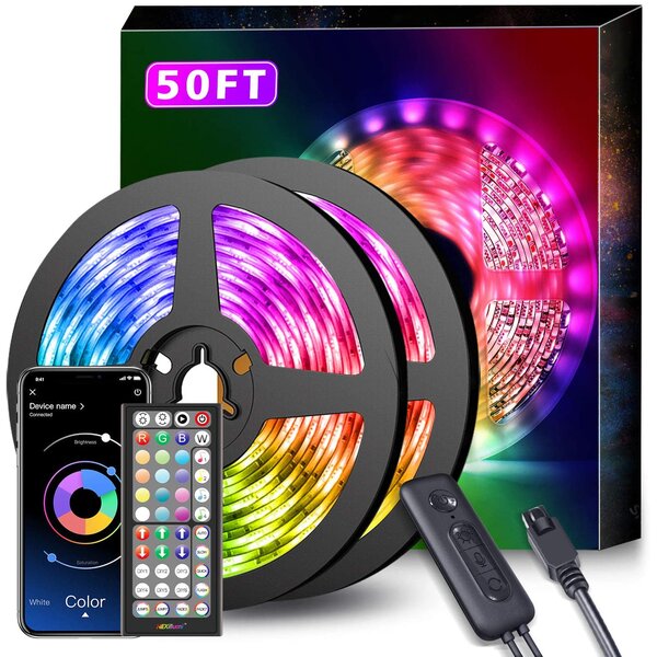 40ft LED Strip Rope Light 13 Color Flexible Lamp Waterproof w/ Remote Home Party 