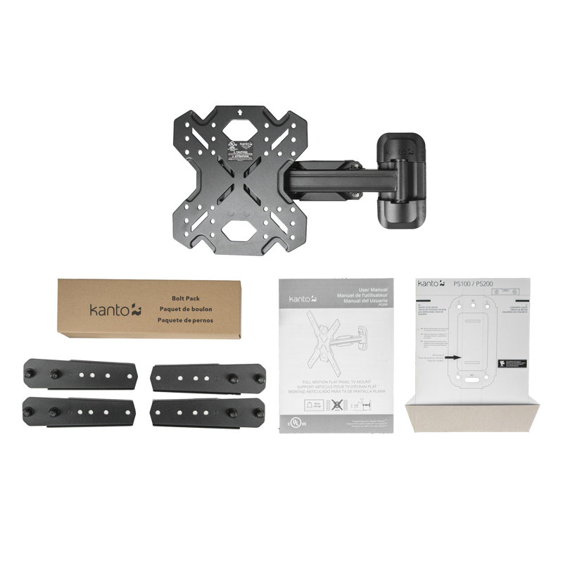 Kanto Ps200 Full Motion Mount For 26 Inch To 50 Inch Tv Wayfair