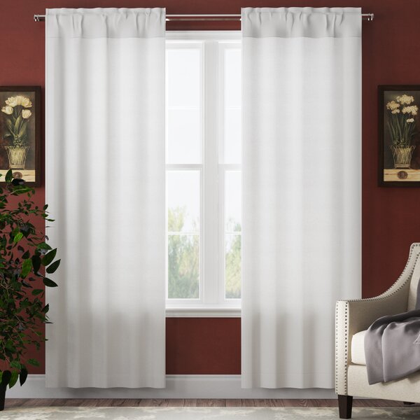 Eclipse Blackout Curtain Liner White 27" x 80" Light Blocking One Panel 