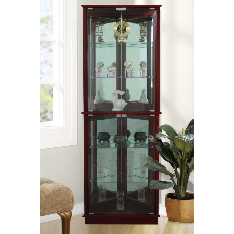 Andover Mills Randalstown Lighted Corner Curio Cabinet Reviews