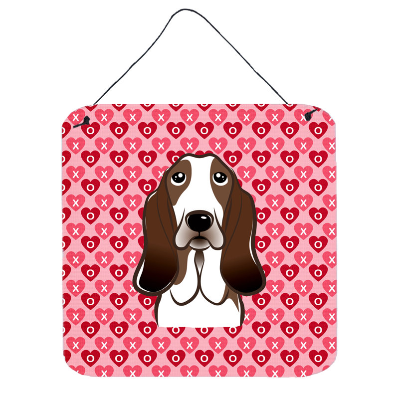 East Urban Home Basset Hound Hearts Wall Decor Wayfair