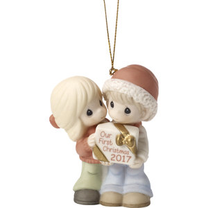 Our First Christmas Together 2017 Dated 2017 Bisque Porcelain Ornament Hanging Figurine