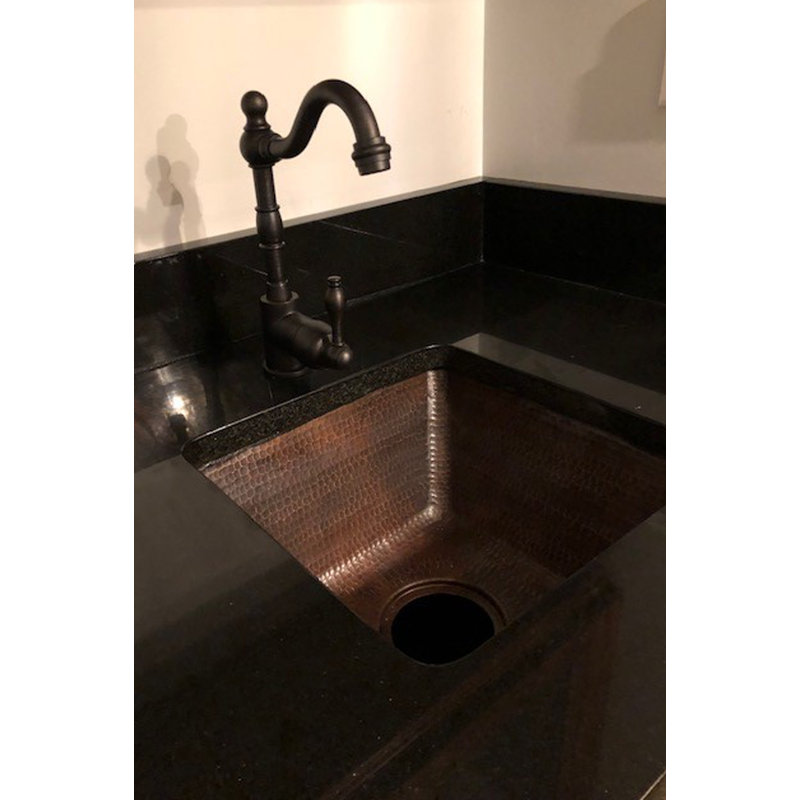 Premier Copper Products Square Hammered Copper 15 L X 15 W Under