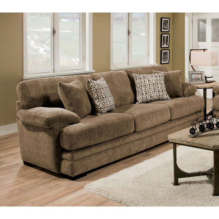 Ensminger Transitional Chenille Sofa Ensminger Transitional Chenille Sofa
