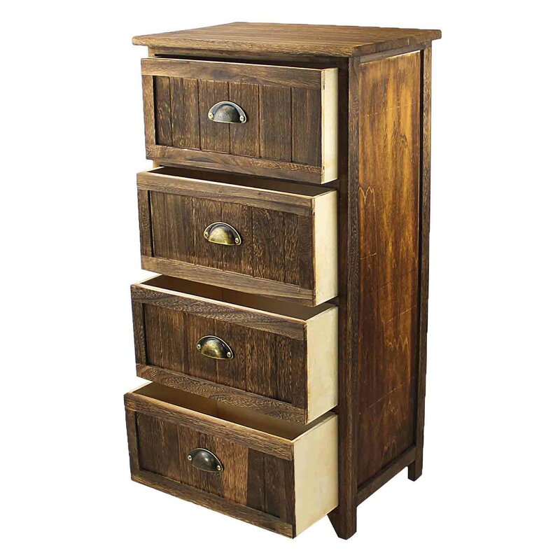 Millwood Pines Loar Storage 4 Drawer Nightstand Reviews Wayfair Ca