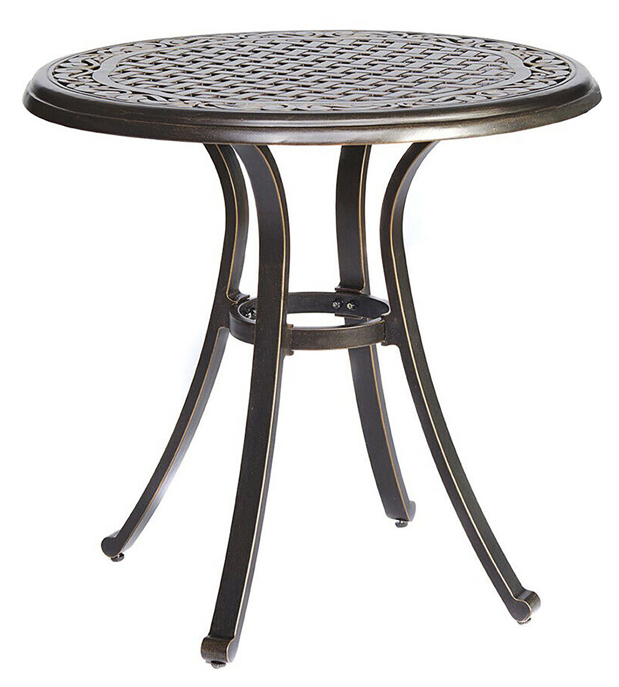 Black Bar Table Round Metal Bistro Table Iron Black Industrial Design Space Saving Compact 