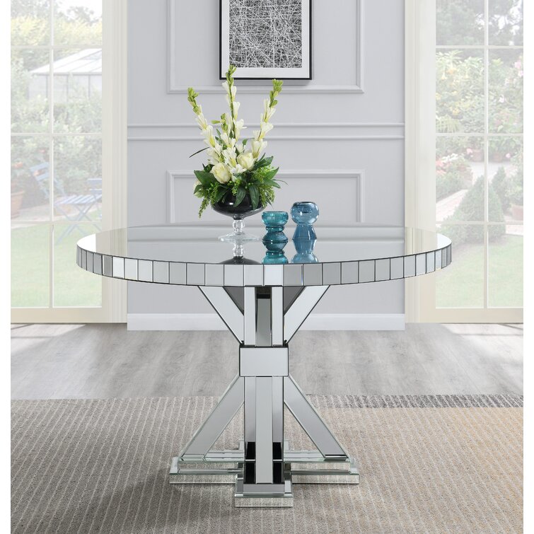 wayfair mirrored dining table