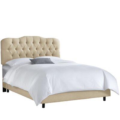 Stella Tufted Upholstered Low Profile Standard Bed Wayfair Custom Upholstery™ Size: King, Body Fabric: Patriot Jute