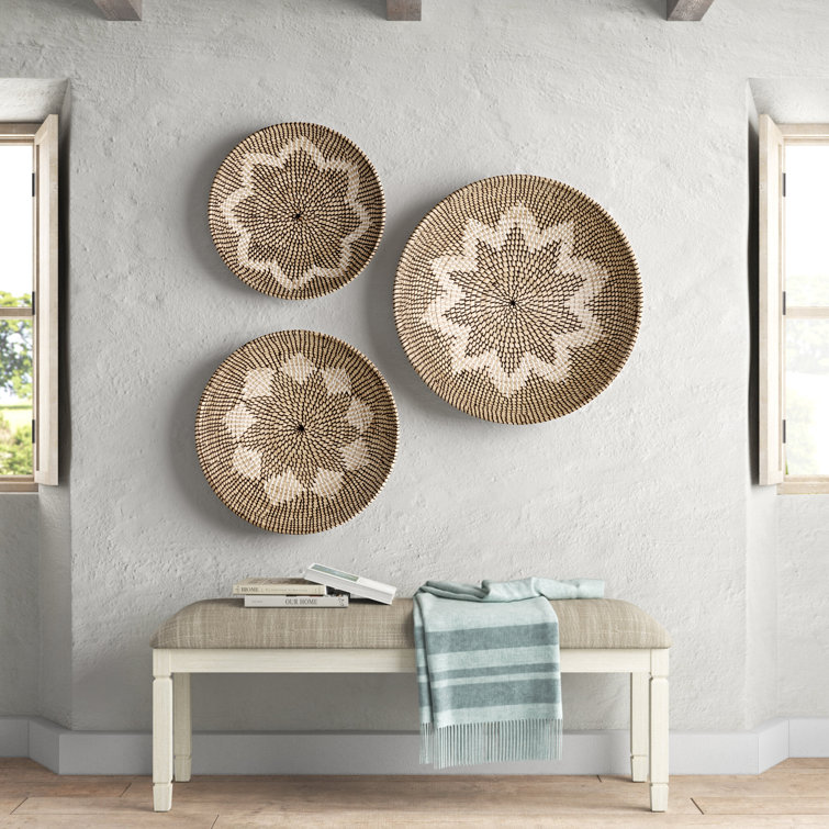 birch lane™ 3 piece starburst natural seagrass wall décor set & reviews wayfair birch lane™ 3 piece