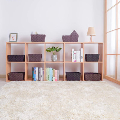 Woven Storage Box, Woven Strap Storage Basket Bin Container, Stackable Storage Basket, Woven Strap Shelf Organizer, Nylon Storage Basket For Closet, O