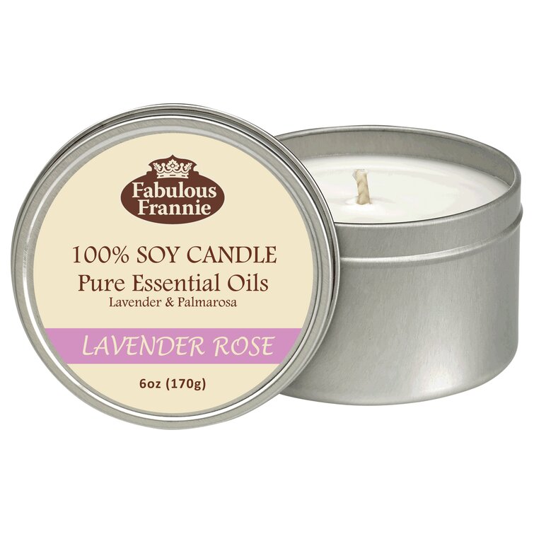 lavender rose soy candle