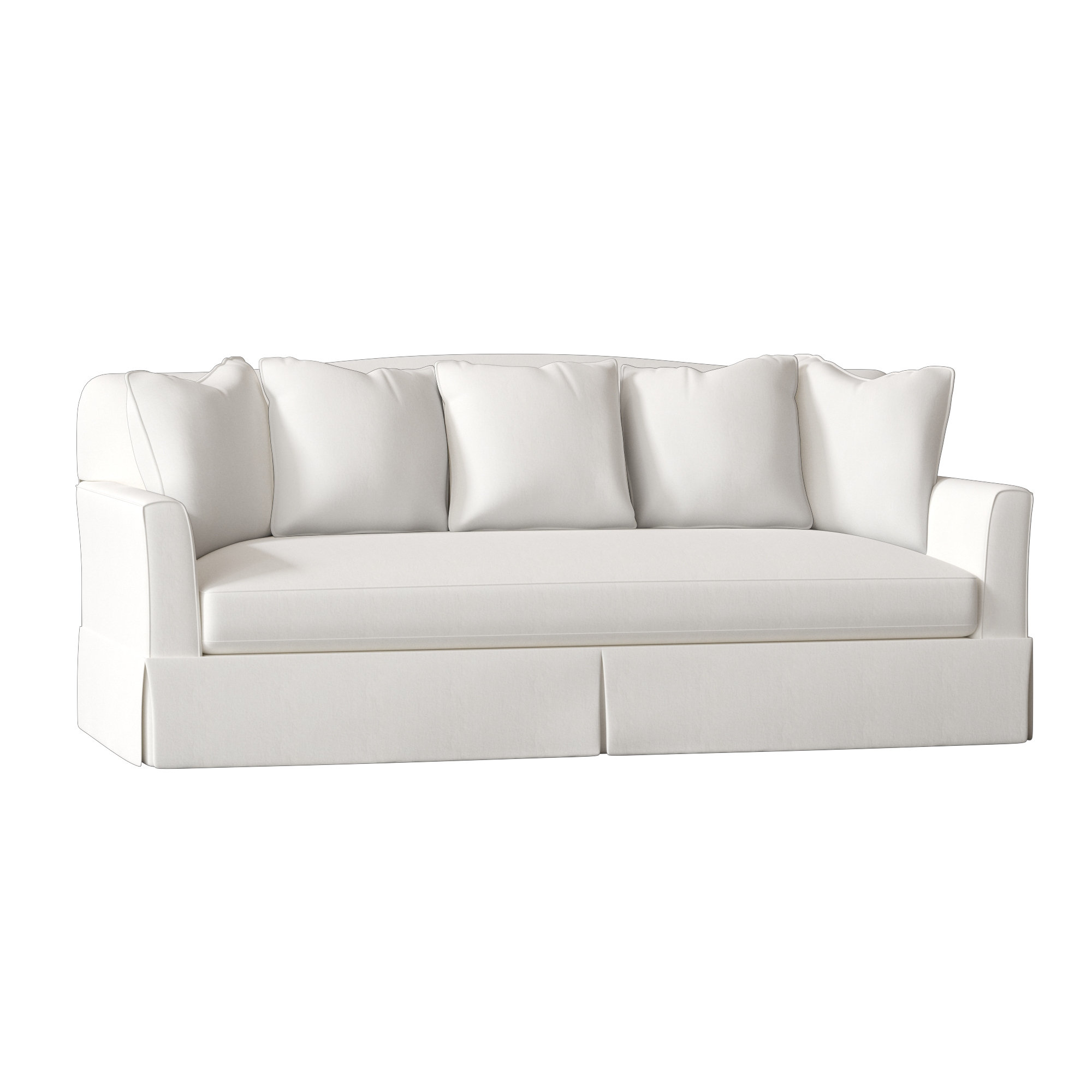 Fairchild Slipcovered Cotton 90 Flared Arm Sofa Reviews Birch Fairchild Slipcovered Cotton 90 Flared