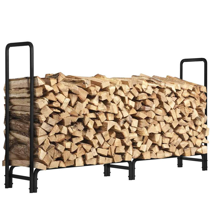Firewood Rack with Base Steel Log Store Storage Shelf Stand Burner Wood Holder Firewood Rack with Base Steel Log Store Storage Shelf Stand Burner Wood Holder