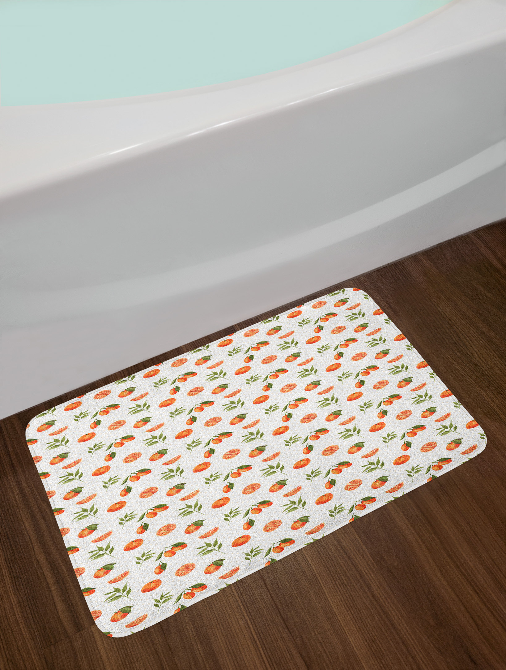 East Urban Home Watercolor Burnt Orange Bath Rug Wayfair