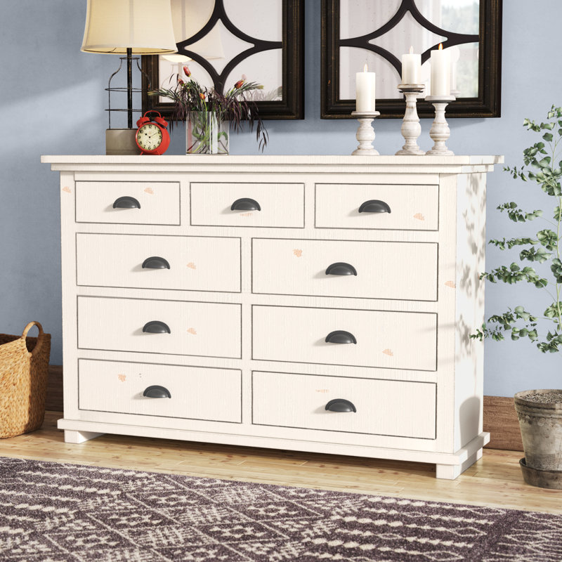 Lark Manor Castagnier 9 Drawer Double Dresser Reviews Wayfair