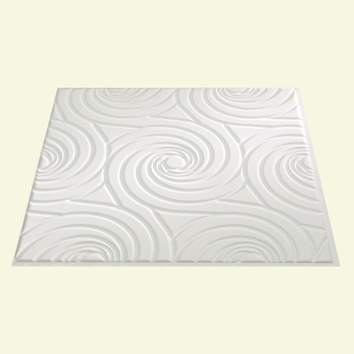 Typhoon 2 Ft X 2 Ft Glue Up Ceiling Tile In Matte White