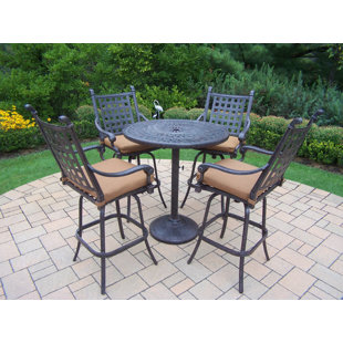 Go to store & view more images Vandyne 5 Piece Bar Height Dining Set with Cushions by Darby Home Co