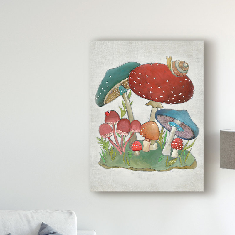 World Menagerie Mushroom Collection I Acrylic Painting Print On
