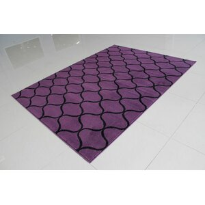 Purple/Black Area Rug