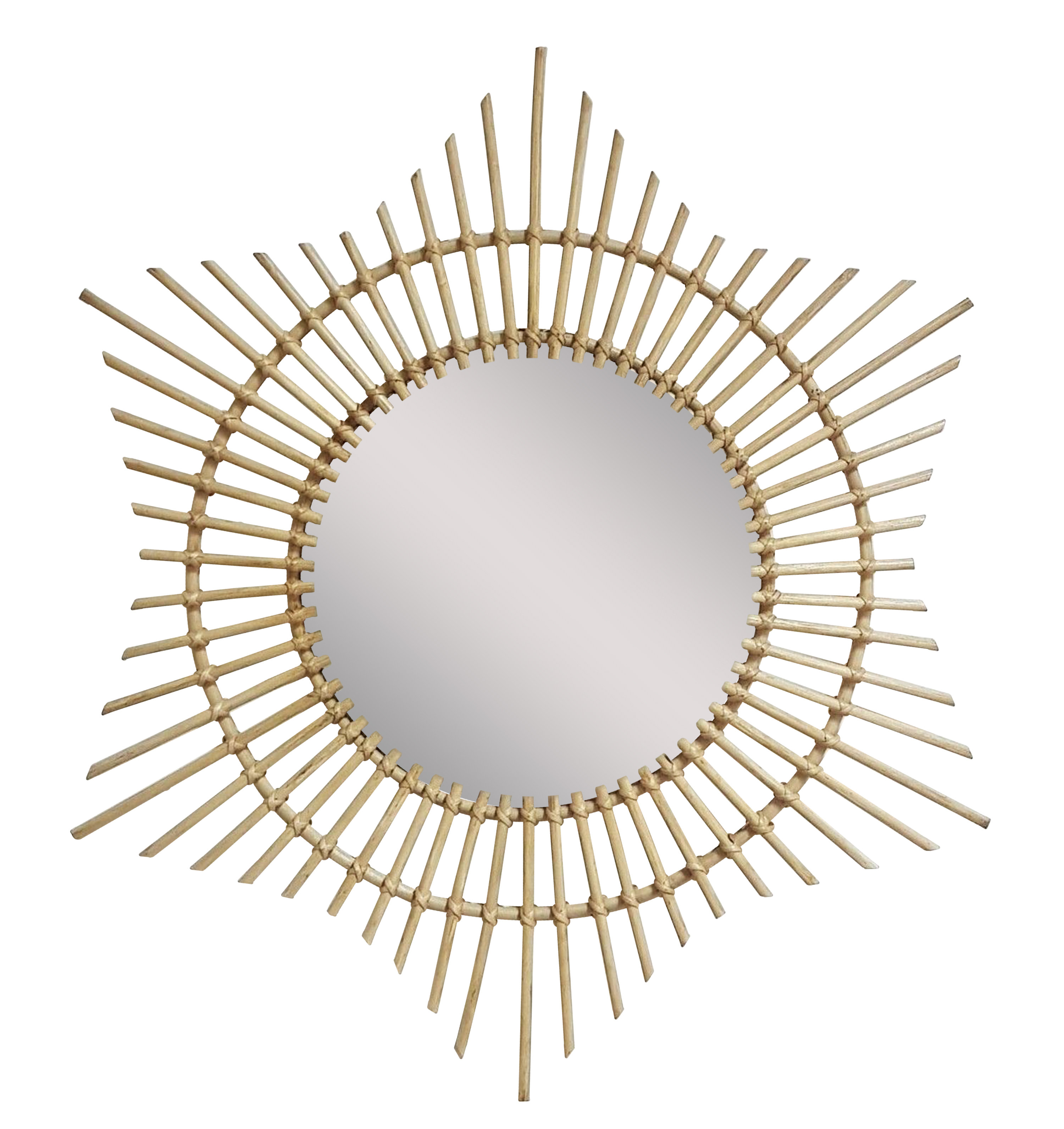 Dakota Fields Hanah Sunburst Rattan Wall Mirror Wayfair