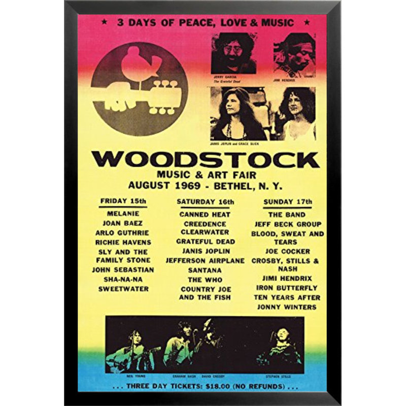 CANVAS John Sebastian Performing at Woodstock Art print POSTER