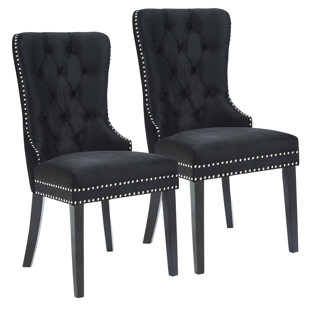 Go to store & view more images House of Hampton Melendy Velvet Side Upholstered Dining Chair (Set of 2)