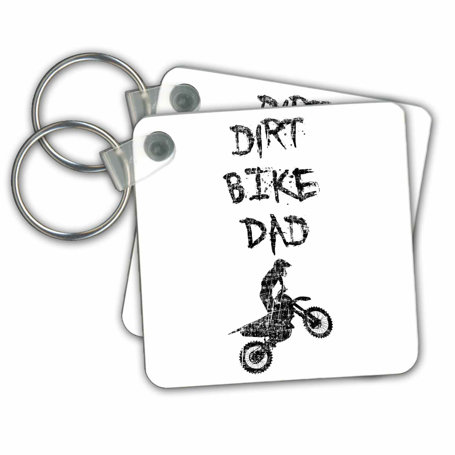 3drose Dirt Bike Dad Motorcycle Motocross Enduro Biker Grunge Design Key Chain Wayfair