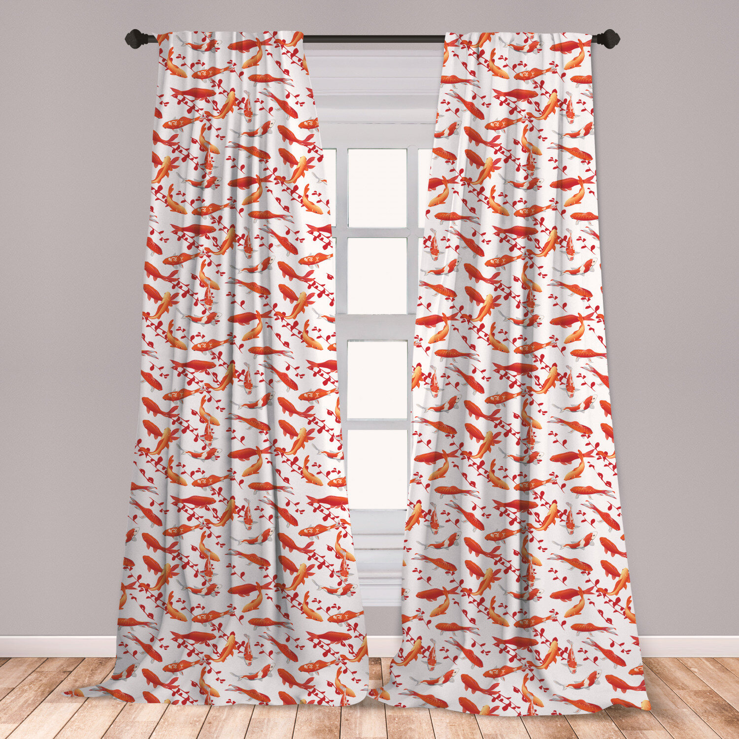 East Urban Home Ambesonne Fish Window Curtains