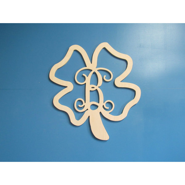 0.5 x 0.5 Shamrock Wooden Rubber Stamp