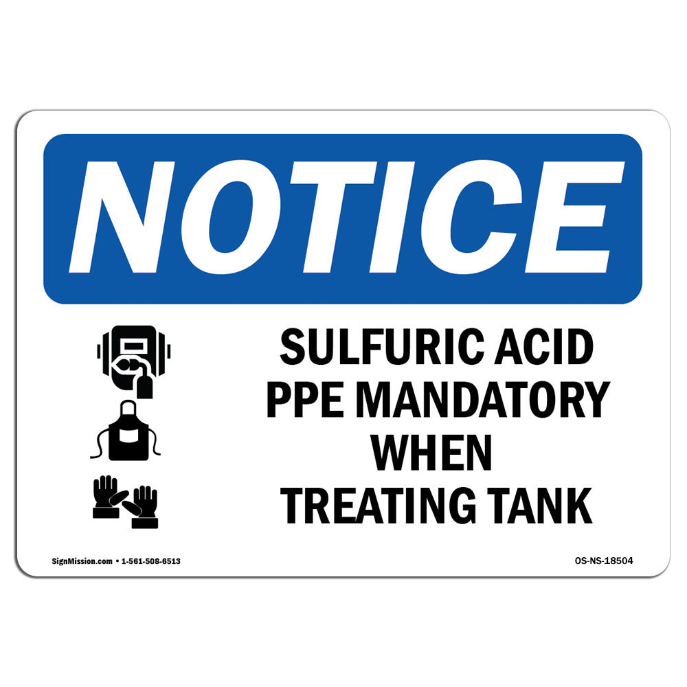 SignMission Sulfuric Acid PPE Mandatory Sign with Symbol - Wayfair Canada