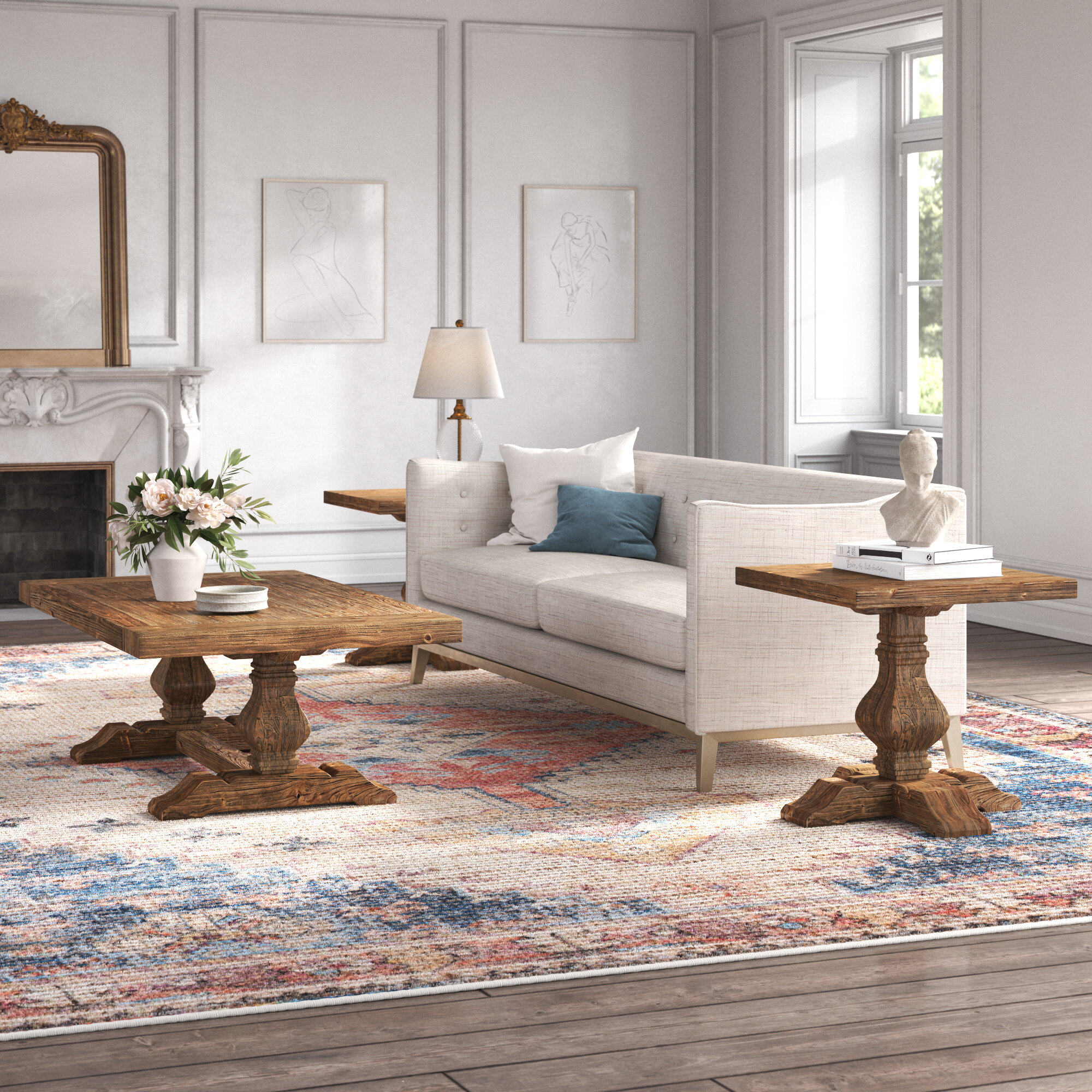 Country Farmhouse Coffee Table Sets You Ll Love In 2021 Wayfair