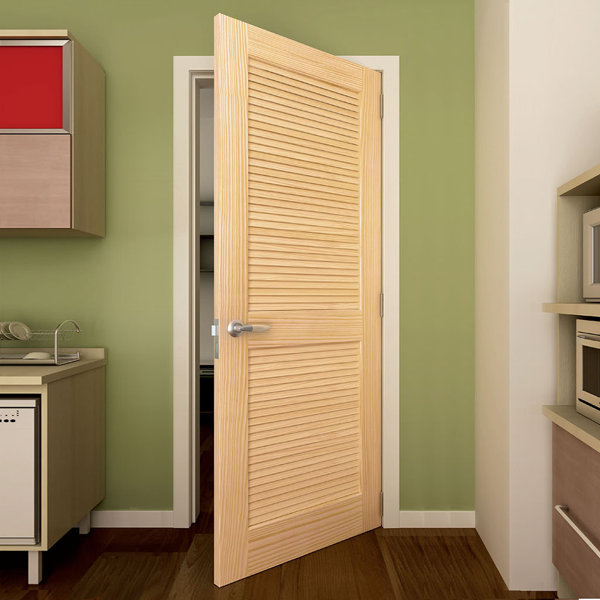 Kiby Solid Wood Louvered Slab Interior Door Reviews Wayfair