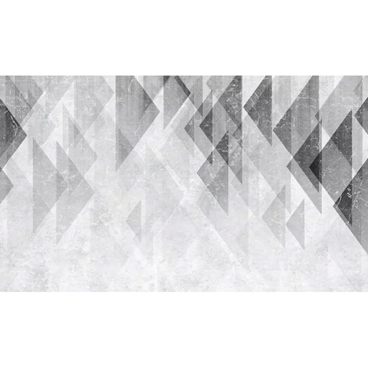 Gk Wall Design Monochrome Geometric Trigon Modern Removable Textured Wallpaper Wayfair