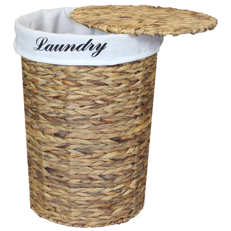 Vintiquewise Wicker Laundry Hamper With Removable Linen Liner And