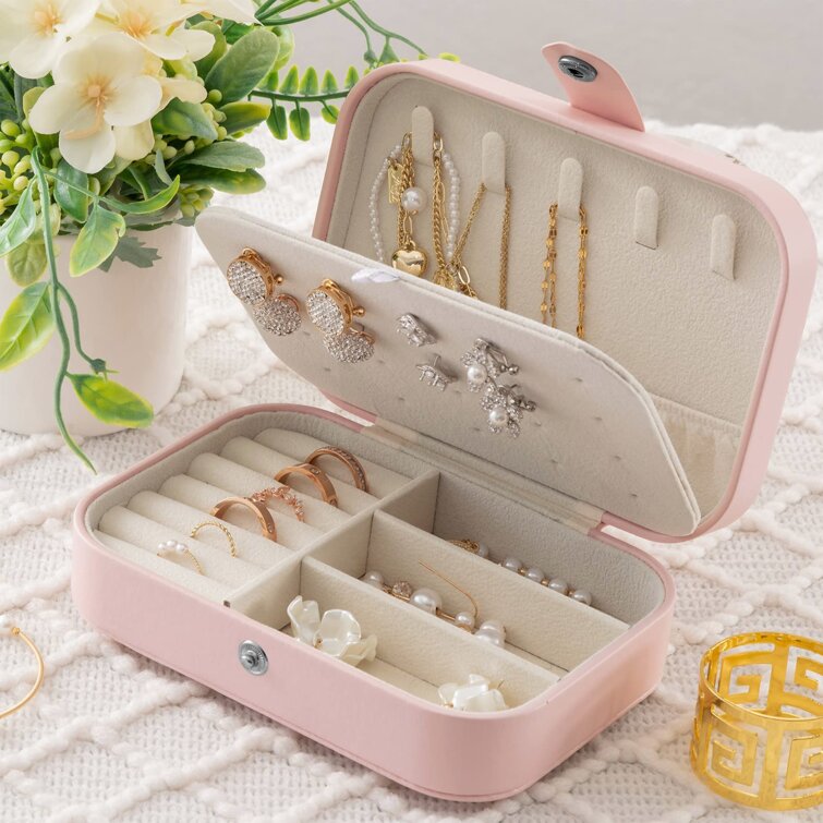 Gift Jewelry Box Travel Portable Storage Case for Earring Necklace Bracelet Ring