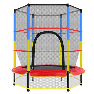 boksen Wacht even Onbekwaamheid Oxodoi 55In Kids Trampoline With Enclosure Net Jumping Mat And Spring Cover  Padding | Wayfair