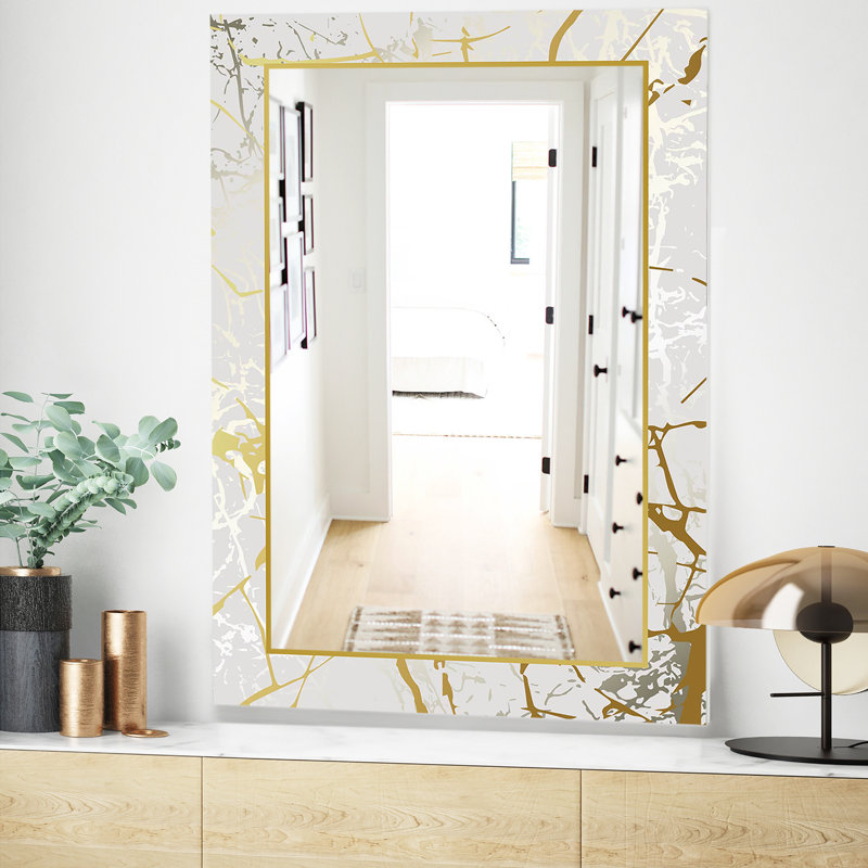 East Urban Home Marbled Marvelous 3 Glam Bathroom/Vanity Mirror Wayfair